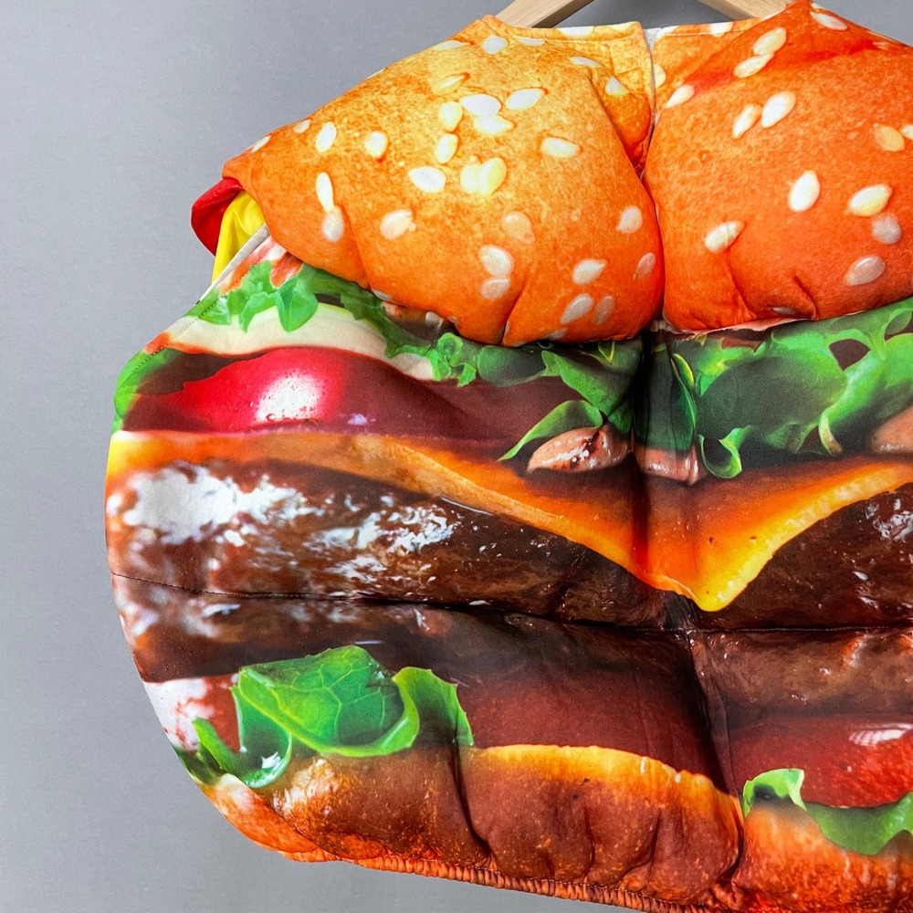 Hamburger Halloween Costume Children Novelty Food One Size 4-10 Kids Girl Boy - Picture 8 of 16